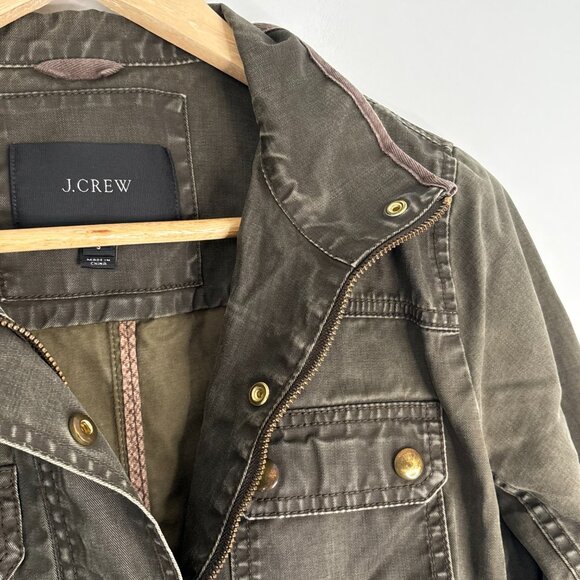 J. Crew Green Military Utility Grunge Jacket Women's Size Small D106 - Picture 13 of 16